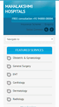 Mobile Screenshot of mahalakshmihospital.com