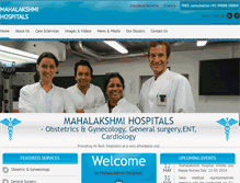 Tablet Screenshot of mahalakshmihospital.com